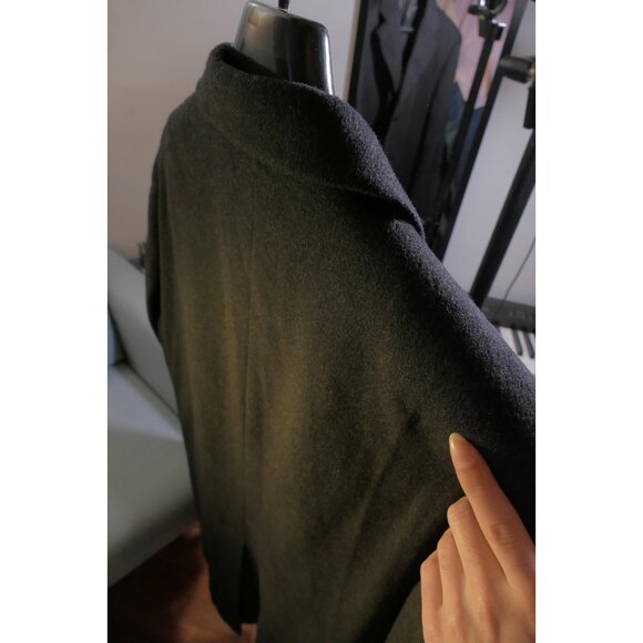 Pierre Cardin Black Cashmere Wool Trench Coat (Size 52R) - Picture 12 of 13